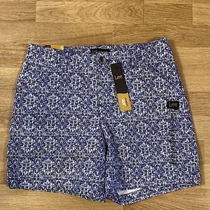 NEW Lee Straight Fit Shorts Size 6M Blue & White